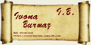 Ivona Burmaz vizit kartica